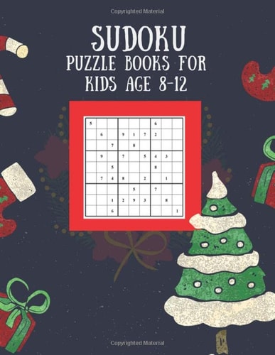 Sudoku Puzzle Books for Kids Age 8-12 Sudoku Puzzles Book for Children, Large Print Game Activity Books Easy for Beginner