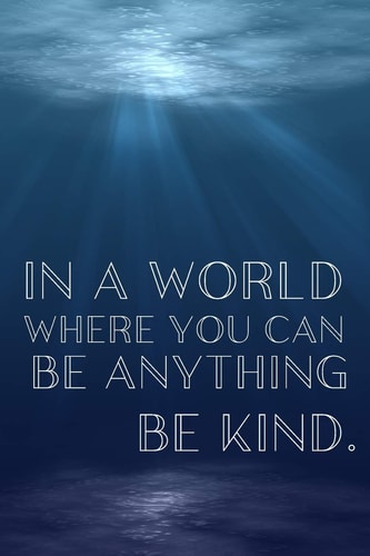 In a World Where You Can Be Anything Be Kind Inspirational Christmas Gifts for Teens - Lined Blank Notebook Journal