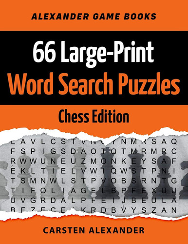 66 Large-Print Word Search Puzzles - Chess Edition Fun Brain Games for Adults and Kids