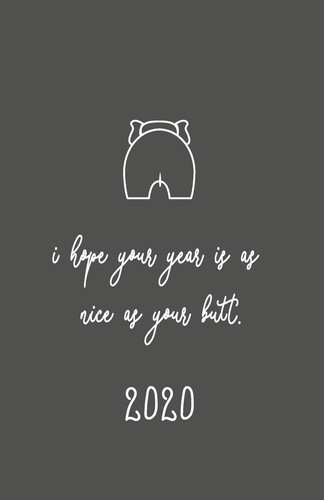 2020 Planner - Simple Elephant Agenda Book - Gray Organizer - Funny Romantic Quote