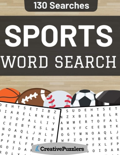 Sports Word Search Baseball, Soccer, Football, Basketball and Hockey Puzzle Book