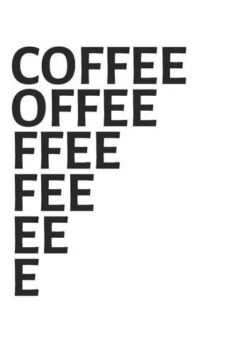 Coffee Offee Ffee Fee Ee E Funny Coffee Barista 100 Page Blank Lined Journal