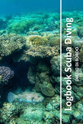 Logbook DIARIO DI BORDO - Logbook for Scuba Diving in Italien Language, Notebook, Logbook for 105 Dives
