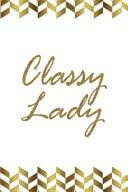 Classy Lady Notebook Journal Composition Blank Lined Diary Notepad 120 Pages Paperback Gold Pennants Classy