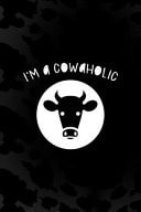 I'm a Cowaholic Notebook Journal Composition Blank Lined Diary Notepad 120 Pages Paperback Black Animal Print Cow