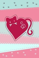 S Heart Cat Monogram Blank Journal: A Perfect Romantic Notebook for Cat Lovers