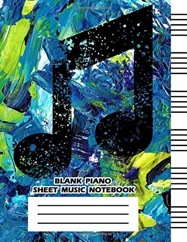Blank Piano Sheet Music Notebook Music Staff Paper Notebook for Kids 8. 5 X 11 Large Staff 6 Staves Per Page Fantastic Gift for Children and a Little Musicians
