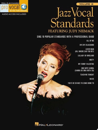 Jazz Vocal Standards Pro Vocal Women's Edition Volume 18 featuring Judy Niemack