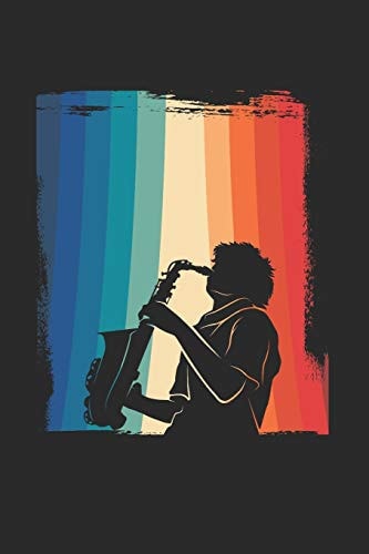 Notizbuch Saxophon Notebook Retro Vintage A5 Liniert I Geschenk Fr Saxophonisten I Saxophon-Spieler Jazz Musiker Tagebuch und Journal I Instrument Notizheft