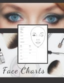 Blank Makeup Oval Face Charts Paper Sheets Logbook to Record Different Techniques & Client's Looks Accessory Workbook for Practice & Visual Recording of Your Perfect Cosmetic Looks and Products for Professionals Or Personal Use