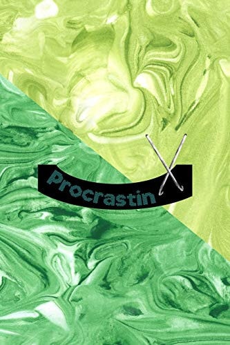 Procrastin All Purpose 6x9 Blank Lined Notebook Journal Way Better Than a Card Trendy Unique Gift Green Texture Procrastination