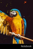 Notebook Ara, Loro, Guacamayo Amarillo, Pájaro Cuaderno / Diario / Libro de Escritura / Notas - 6 X 9 Pulgadas (15.24 X 22.86 Cm), 150 Páginas, Superficie Brillante.