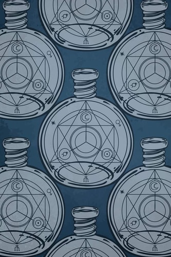 Grimoire Book of Shadows- Grimoire Journal and Spellbook- Grimoire Blank Notebook for Wiccans, Witches, Mages, Druids- Magick Practitioner Grimoire for Rituals and Spellcasting 150 Pages- Volume 9