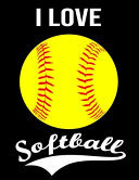 I Love Softball Notebook (Journal, Composition Book) (8. 5 X 11 Large)