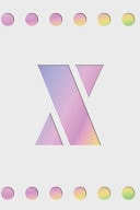 X Modern Minimalist Monogram Journal in Soft Pastel Gradient Colors: Have the Initial Letter of Your Name Beautifully Displayed on a Fantasy-Inspired Abstract Background