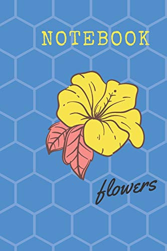 Flowers Notebook 6X9 Inches Blank Journal for Girls, Women, Flowers Lover in Yellow Flower Theme