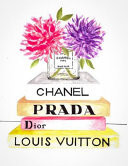 Louis Vuitton, Dior, Prada, Chanel, Flowers in Full Bloom BLANK Composition Notebook 8. 5 X 11, 118 DOT GRID PAGES