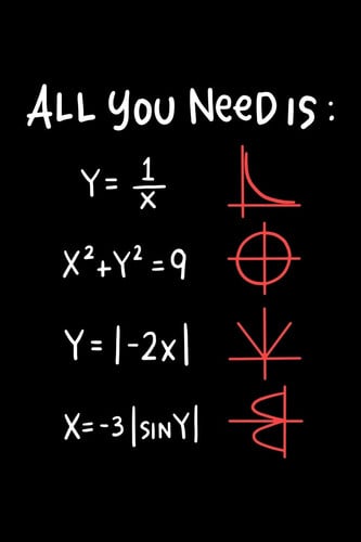 Al You Need Is Love Lustiges Mathe Design Notizbuch Mit ber 110 Blanken Seiten in DIN A5 Gre
