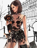 Oscar de la Renta Sheer Gown at Le Grand Hotel BLANK Composition Notebook 8. 5 X 11, 118 DOT GRID PAGES