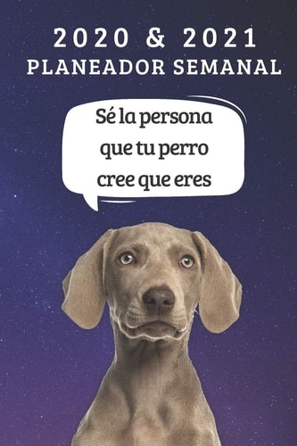 Planificador Semanal de Dos Años Para 2020 Y 2021 - Regalo Del Propietario Del Perro Weimaraner - Cita Divertida Libro De Citas - Agenda De Dos Años Cuaderno Linda Peritto Planificación De Objetivos Calendario Mensual: 2 Años De Planes Mensuales