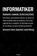 Informatiker Notizbuch Informatiker Journal DIN A5 Liniert 120 Seiten Geschenk
