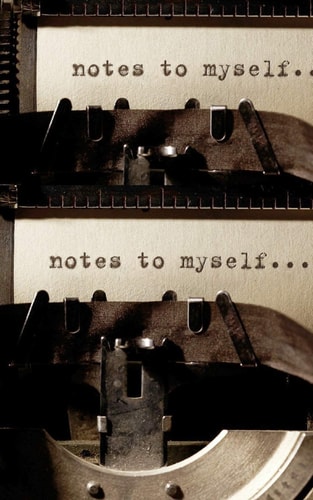 Notes to My Self Typewriter Style Creative Blank Mega Journal