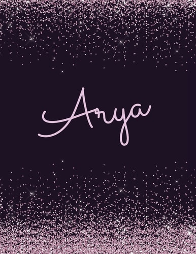 Arya Arya Attractive Journal: Pink and Black Sparkly Designer Notebook. Arty Stylish Girls Stylish Journals. Girls Notebooks