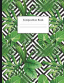 Composition Book Monochrome Tropical Pattern College Ruled Notebook for Taking Notes Journaling School Or Work for Girls