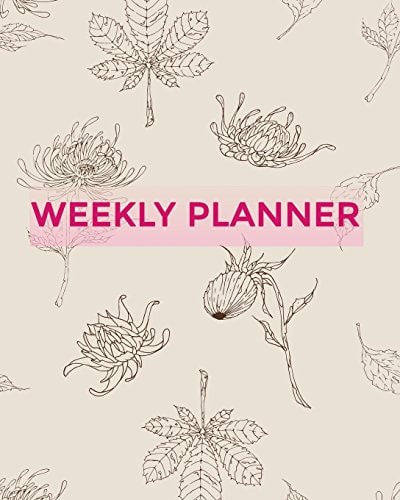 Weekly Planner Undated Weekly Planner| 8x10|12 Months|Leaves Theme