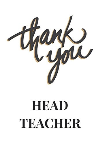 Thank You Head Teacher Journal Thank You Head Teacher Typography Cover Notebook Journal 150 Blank 6x9 Pages
