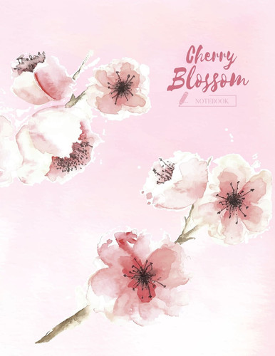 Notebook: Cherry blossom cover and Dot pages, Extra large (8.5 x 11) inches, 110 pages, notebooks and journals (Cherry blossom notebook,with Dot pages, Extra large (8.5 x 11) inches, 110 pages)