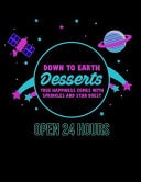 Down to Earth Desserts Open 24 Hours Notebook (Composition Book Journal) (8. 5 X 11 Large)