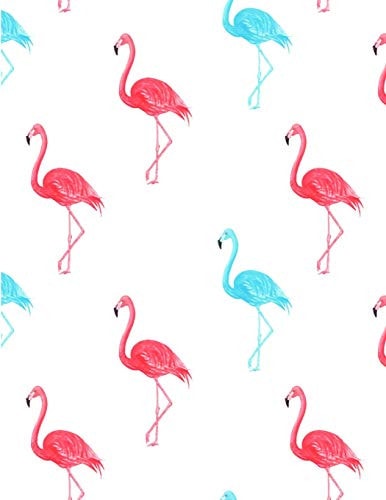Flamingo Notebook Blue Bird Journal Notebook Ruled Lined Page Kids Teen Women Girl Writing Book Activity Diary School Notepad Animal Pink Colorful Palme Leaves Kawaii Composition Notebook (121 Page, Large 8. 5 X 11 Inches Paperback)