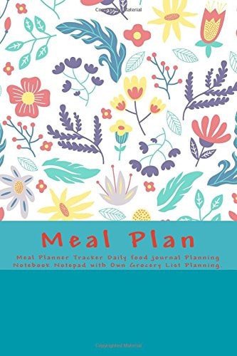 Meal Plan Meal Planner Tracker Daily Food Journal Planning Notebook Notepad with Own Grocery List Planning