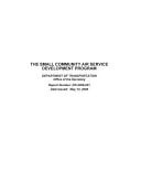 The Small Community Air Service Development Program