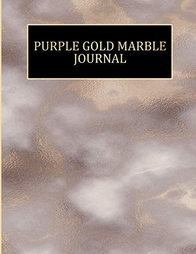 Purple Gold Marble Journal A Purple Gold Marble Journal Diary for Use in the Office Or at Home for Note Taking Or Thought Recording