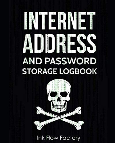 Internet Address and Password Storage Logbook Password Journal Organizer and Keeper