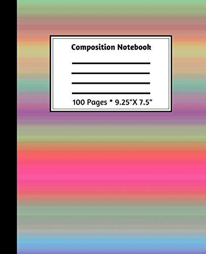 Composition Notebook Rainbow Rows