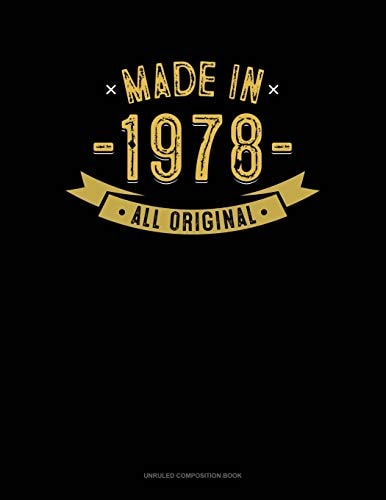Made in 1978 All Original Unruled Composition Book