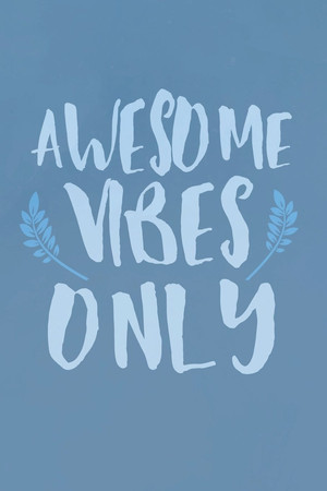 Awesome Vibes Only Motivational Phrase Blank Lines Journal Gift for Awesome Teen