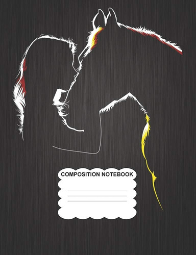 Composition Notebook Horse Girl Silhouette Writing Journal, Horse Lover's Notebook, College-Ruled Paper, 150 Pages (7. 44 X 9. 69)