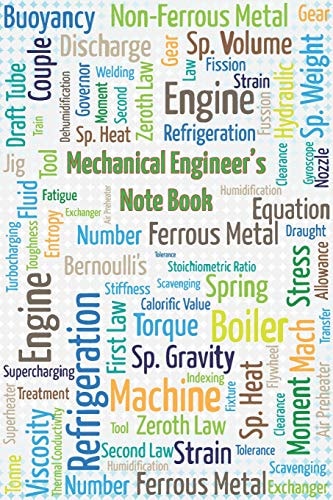 Mechanical Engineer's Note Book College-Ruled, 120-Page, Lined, 6 X 9 in (15. 2 X 22. 9 Cm)