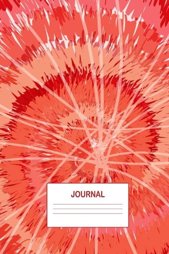 Journal Tie Dye Daily Blank Journal 90 Day Red Spiral Wide Ruled Lined Lightweight Paper Cover Notebook Diary for Students Women and Kids: 6 X 9 Unique Writers Note Pad Notepaper for Writing with 90 Pages: Travel Journaling