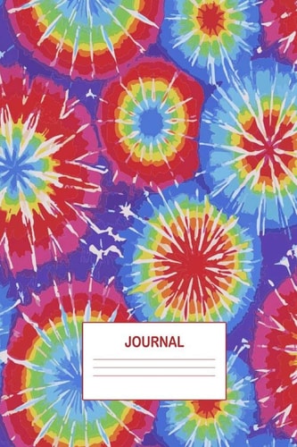 Journal Tie Dye Daily Blank Journal 90 Day Cool Purple Yellow Blue Colorful Wide Ruled Lined Lightweight Paper Cover Notebook Diary for Students Women and Kids: 6 X 9 Unique Writers Note Pad Notepaper for Writing with 90 Pages: Travel Journaling
