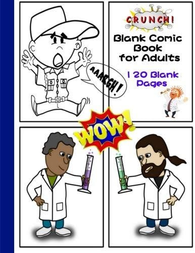 Blank Comic Book for Adults Funny Comic Strip Book, the Scientist Cover, Variety of Templates (2-9 Panels), Large120 Blank Pages (8. 5x11 Inches) for Comic/Cartoon Book Drawing