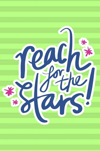 Reach for the Stars Journal - 6x9 Tween Girls Inspirational 120 Blank Line Pages