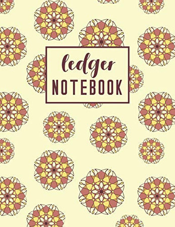 Ledger Notebook 8 Column Accounting Ledger Book for Bookkeeping - the Record Keeping Journal - Elegant Floral Edition