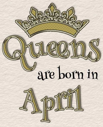 Queens Are Born in April 7. 5 X9. 25 100 Lined Journal Pages for Your Diary