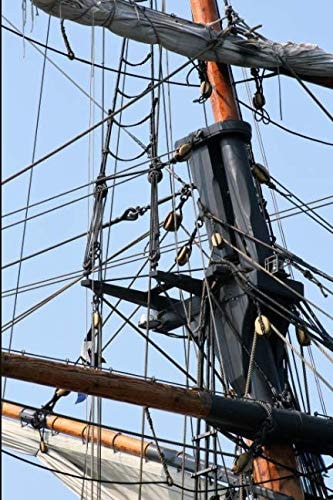 Closeup of the Rigging Journal Blank Lined Paper Notebook
