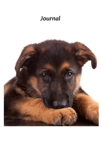 Journal Adorable German Shepherd 6 X 9 Lined Journal